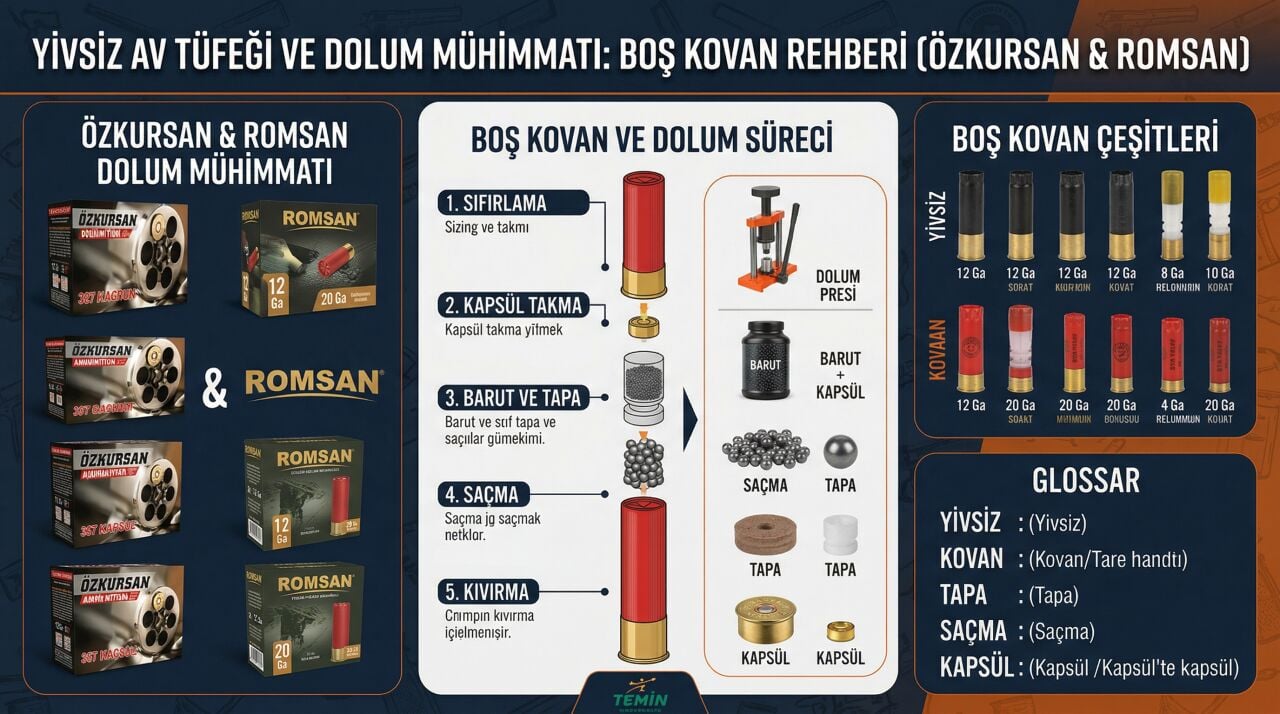 Yivsiz Av Tüfeği ve Dolum Mühimmatı: Boş Kovan Rehberi (Özkursan & Romsan)