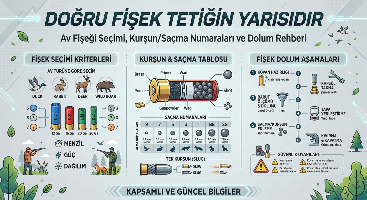 Av fişeği saçma numaraları ve seçimi Prizma Av
