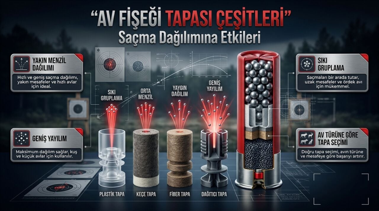 Av Fişeği Tapa Çeşitleri ve Saçma Dağlımına Etkileri