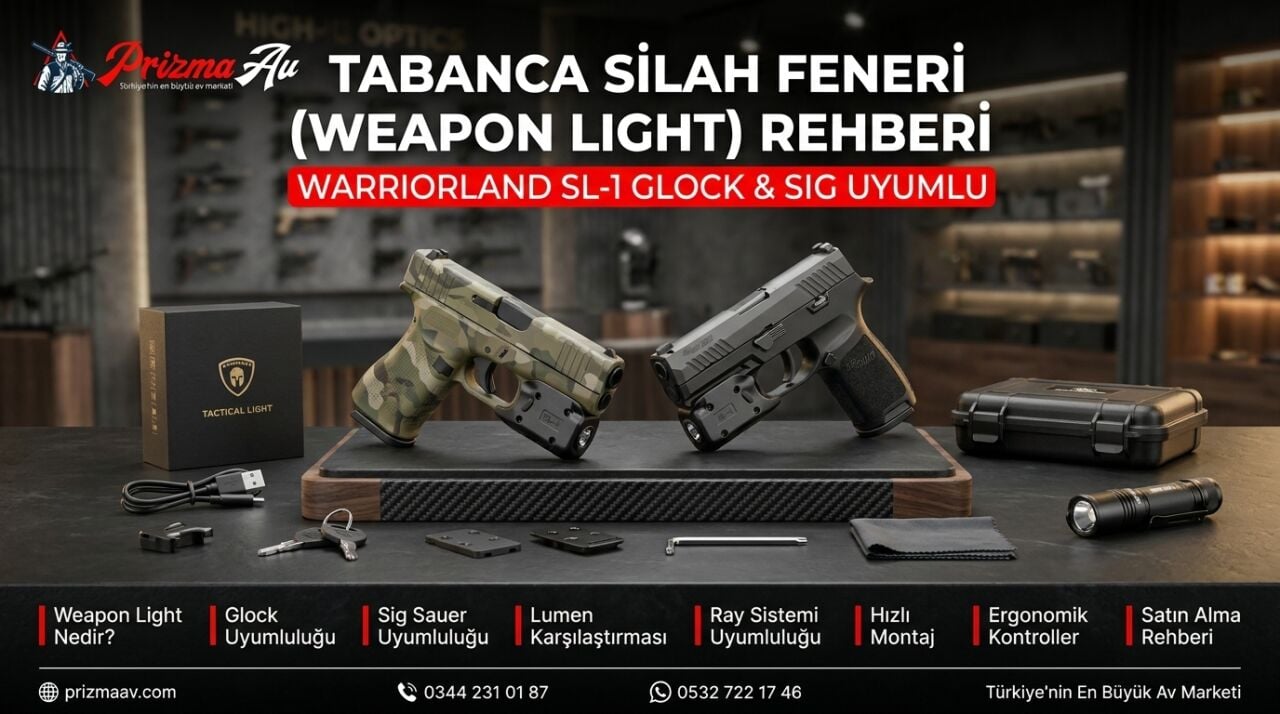 Tabanca Silah Feneri (Weapon Light) Rehberi — Warriorland SL-1 Glock & Sig Uyumlu