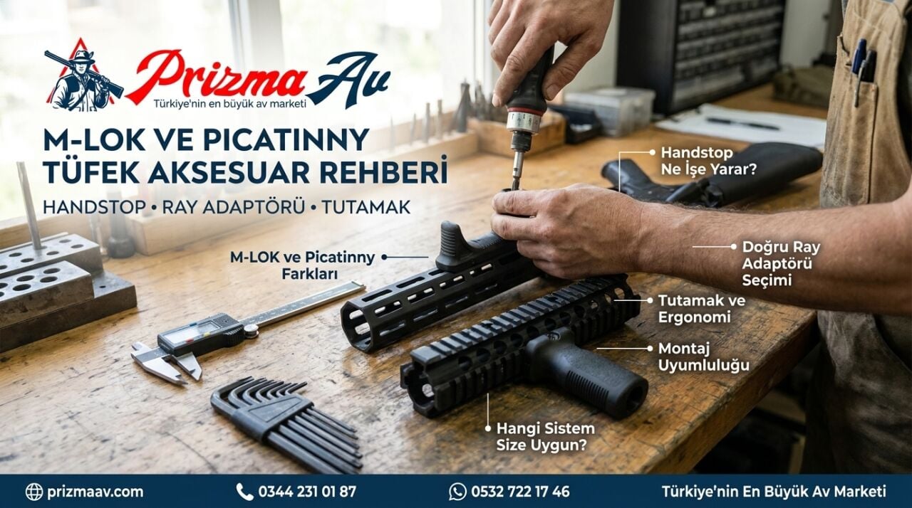 M-LOK ve Picatinny Tüfek Aksesuar Rehberi — Handstop, Ray Adaptörü, Tutamak