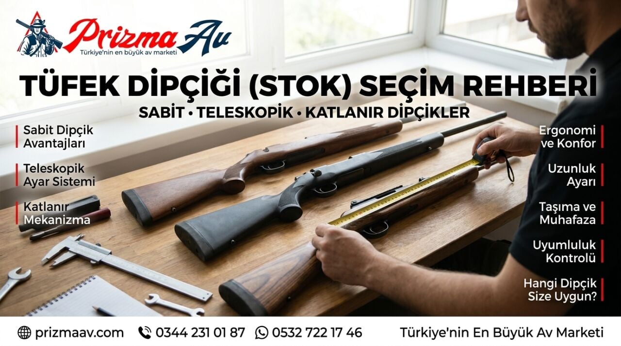 Tüfek Dipçiği (Stok) Seçim Rehberi: Sabit, Teleskopik ve Katlanır Dipçikler