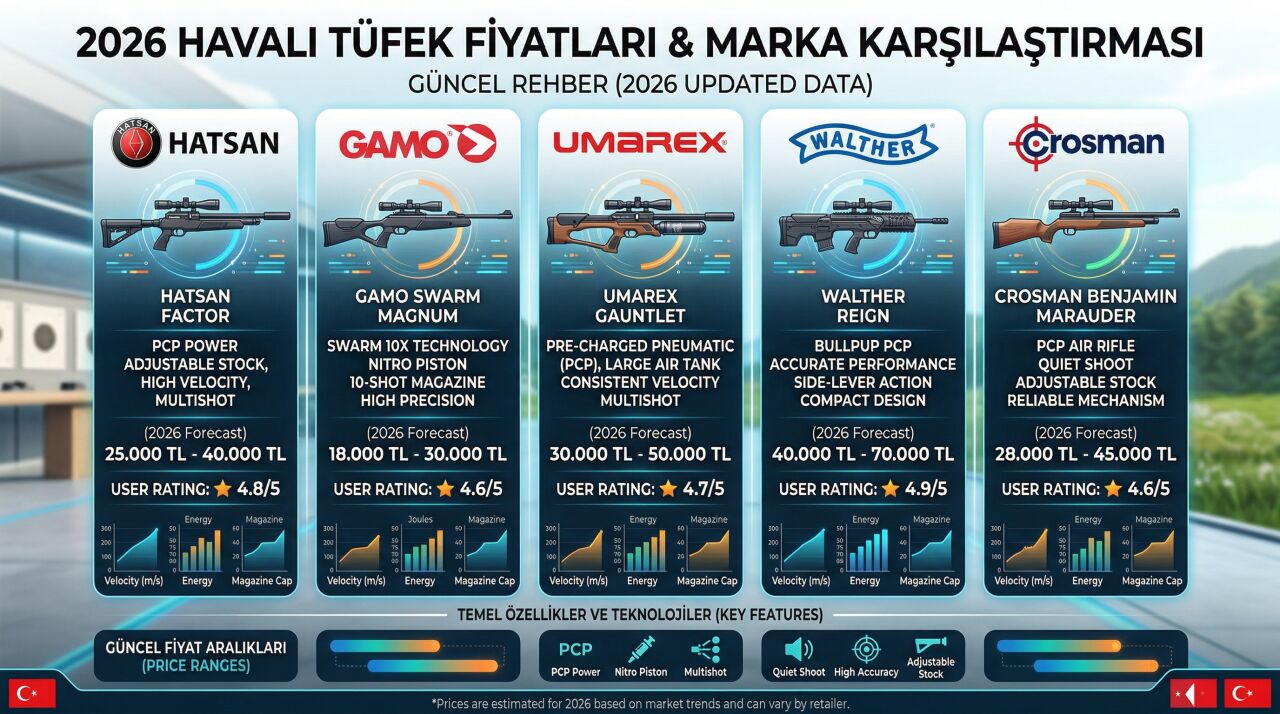 2026 Havalı Tüfek Fiyatları & Marka Karşılaştırması (Güncel Rehber)