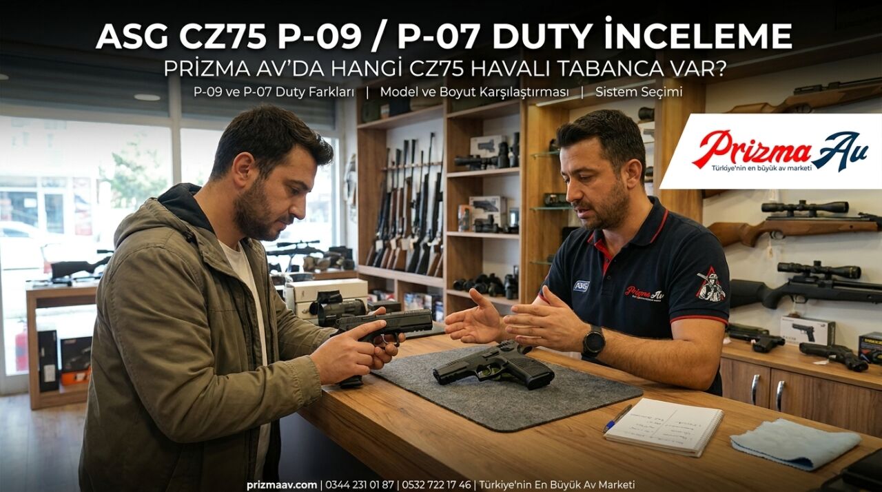 ASG CZ75 P09 / P07 Duty İnceleme: Prizma Av’da Hangi CZ75 Havalı Tabanca Var?