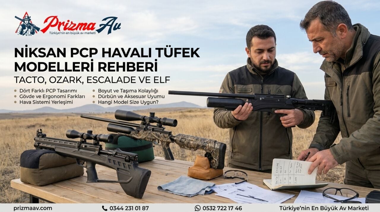 Niksan PCP Havalı Tüfek Modelleri Rehberi: TACTO, OZARK, ESCALADE ve ELF