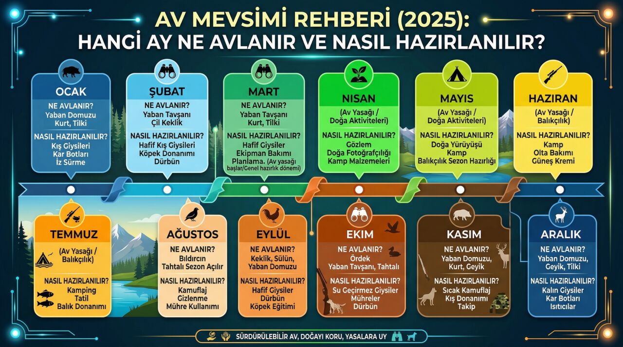 Av Mevsimi Rehberi (2026): Hangi Ay Ne Avlanır ve Nasıl Hazırlanılır?