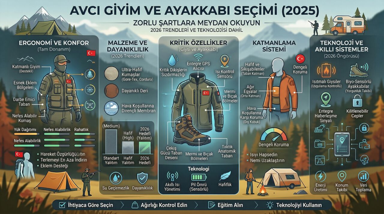 Avcı Giyim ve Ayakkabı Seçimi (2026): Zorlu Şartlara Meydan Okuyun