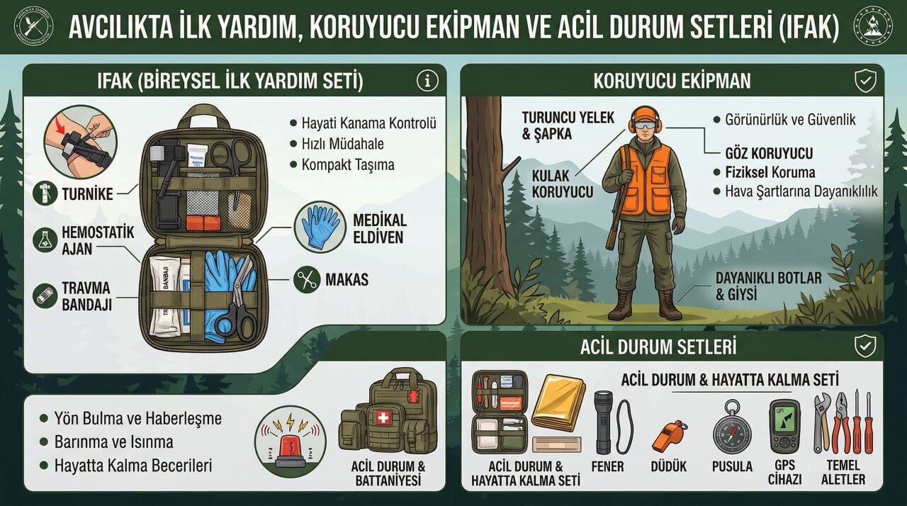 Avcılıkta İlk Yardım, Koruyucu Ekipman ve Acil Durum Setleri (IFAK)