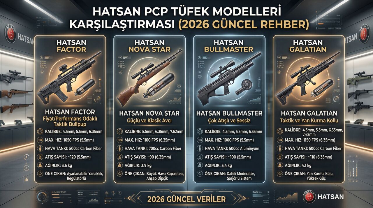 Hatsan PCP Tüfek Modelleri Karşılaştırması (2026 Güncel Rehber)