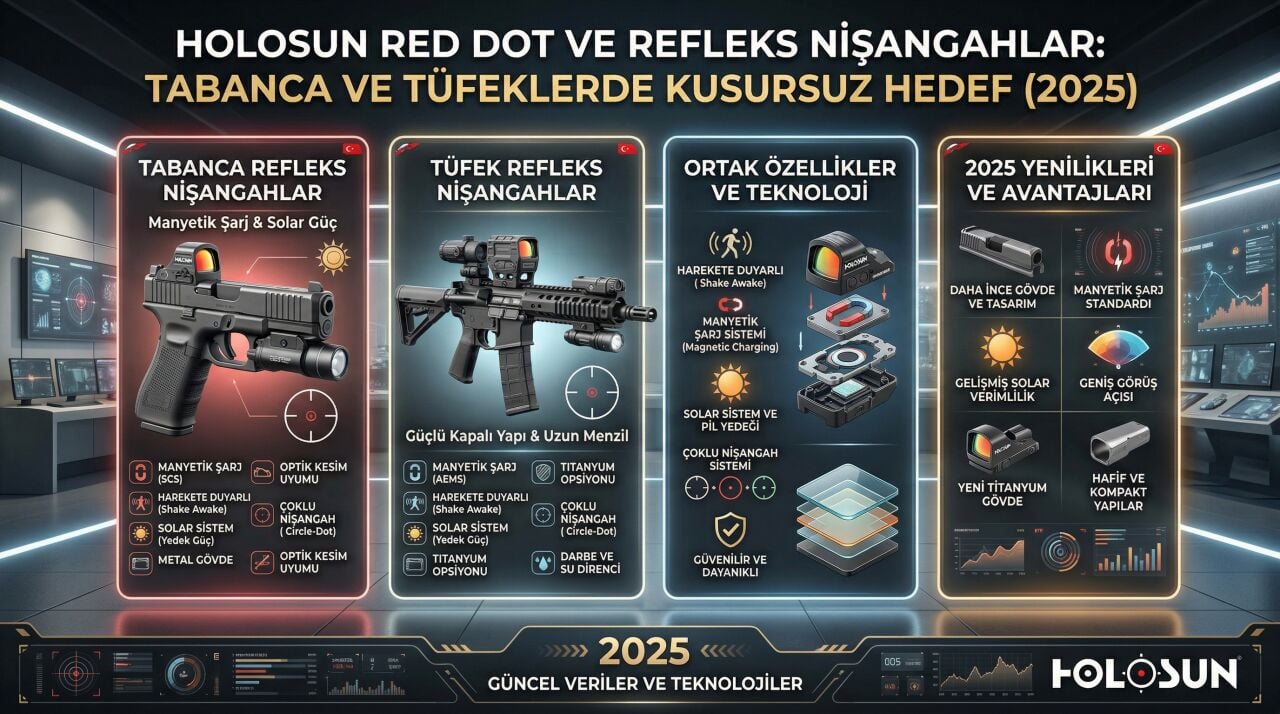 Holosun Red Dot ve Refleks Nişangahlar: Tabanca ve Tüfeklerde Kusursuz Hedef (2026)