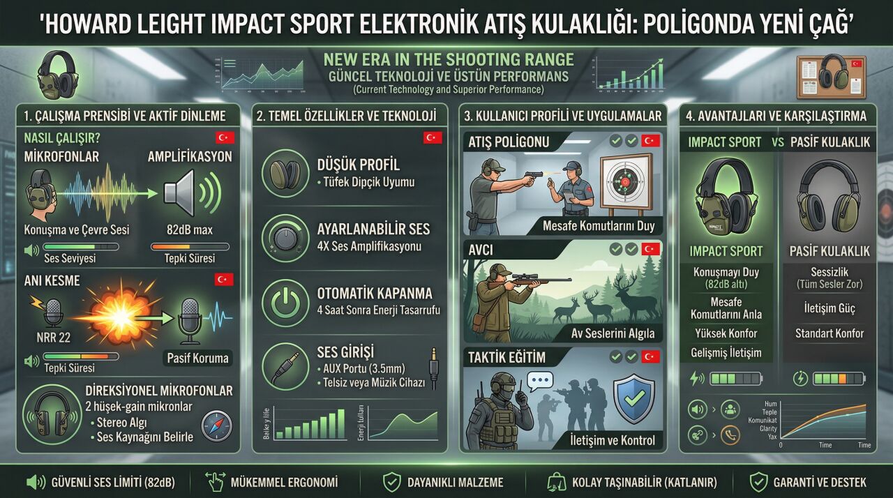 Howard Leight Impact Sport Elektronik Atış Kulaklığı: Poligonda Yeni Çağ
