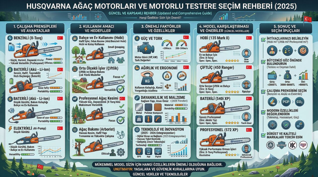 Husqvarna Ağaç Motorları ve Motorlu Testere Seçim Rehberi (2026)