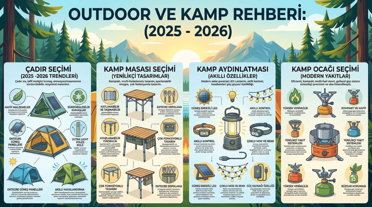 Outdoor ve Kamp Rehberi: Çadır, Masa, Aydınlatma ve Ocak Seçimi (2026)