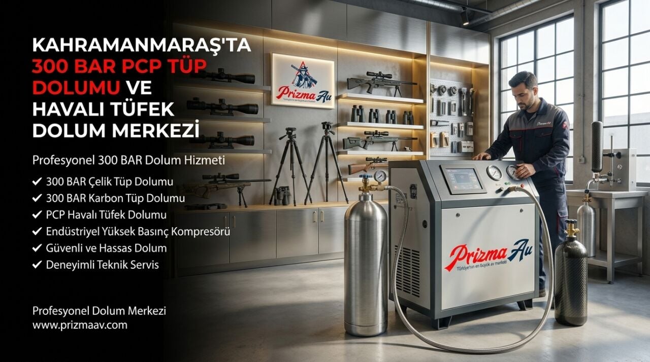 Kahramanmaraş'ta 300 Bar PCP Tüp Dolumu ve Havalı Tüfek Dolum Merkezi