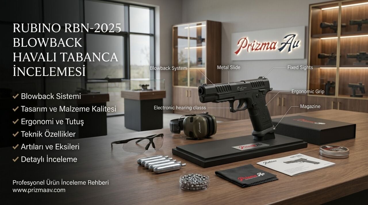 Rubino RBN-2025 Blowback Havalı Tabanca İncelemesi: Özellikler ve Renk Seçenekleri