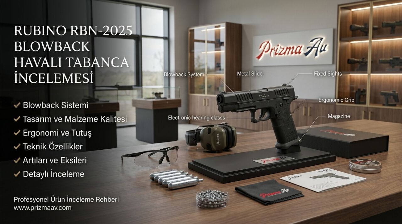 Rubino RBN-2025 Blowback Havalı Tabanca İncelemesi: Özellikler ve Renk Seçenekleri