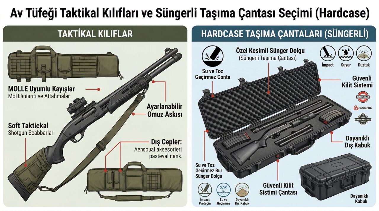 Av Tüfeği Taktikal Kılıfları ve Süngerli Taşıma Çantası Seçimi (Hardcase)