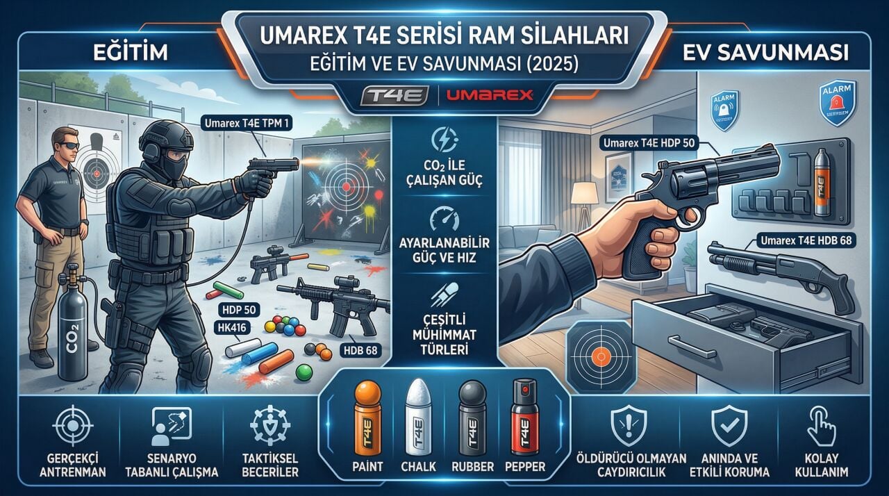 Umarex T4E Serisi RAM Silahları (Eğitim ve Ev Savunması) 2026