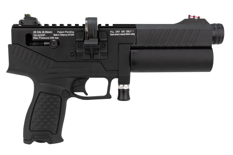Hatsan Velox Siyah PCP Havalı Tabanca 6.35 mm - Yarı Otomatik