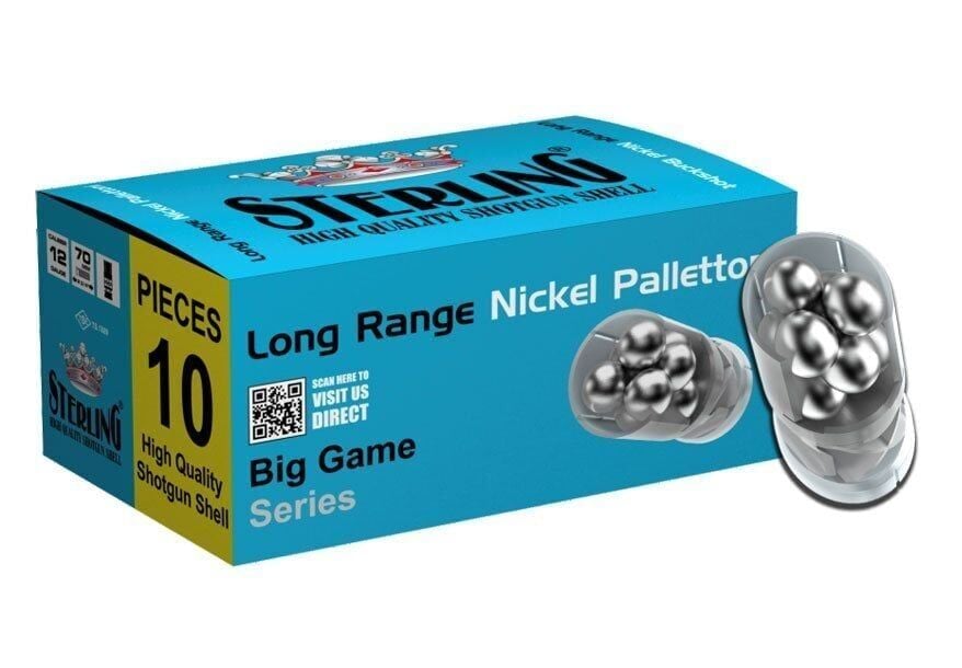 Sterling Long Range Nikel 11/0 9 Pellet Buckshot 12 Cal.