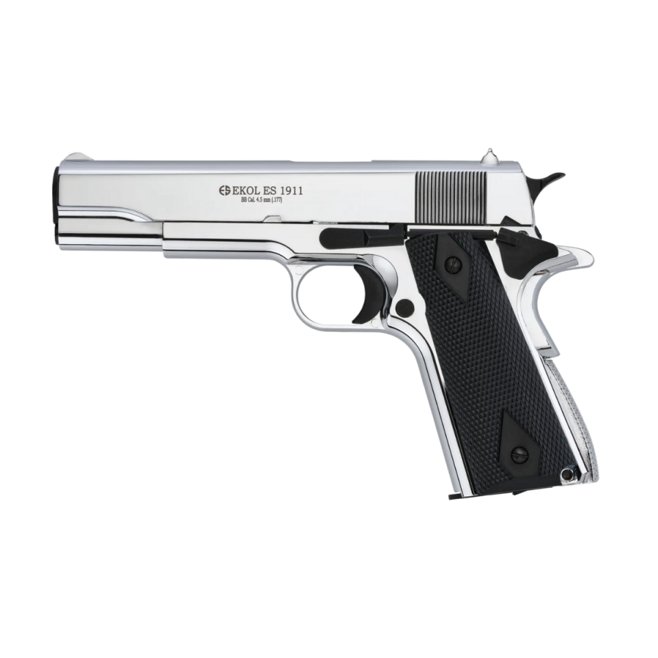 Ekol ES 1911 Blowback Colt Parlak Beyaz Havalı Tabanca 4.5mm (Full Metal)