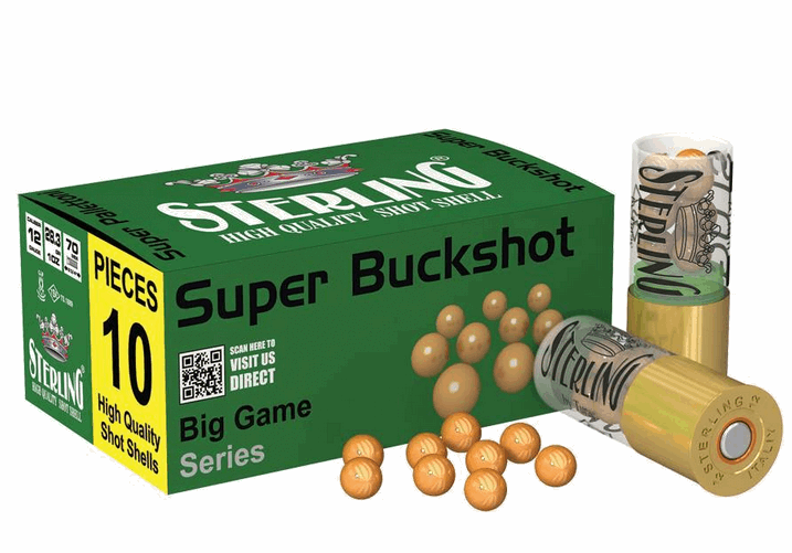 STERLING 11/0 9 PELLETS SUPER BUCKSHOT 12 CAL.