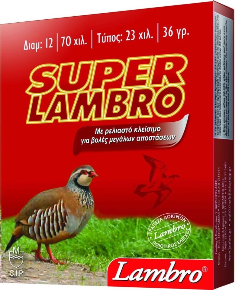 Lambro Super 36 Gr. Av Fişeği 12 Cal.