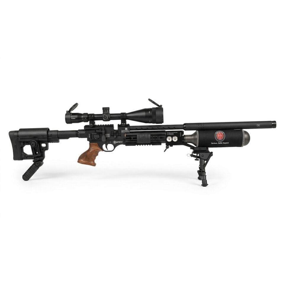 Hatsan Factor Sniper S Combo Set - dürbün ve çatal ayak takılı yandan görünüm