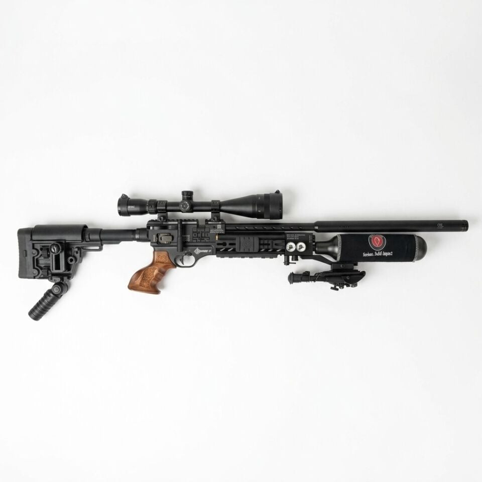 Hatsan Factor Sniper S Combo Set - ahşap kabza ve ayarlanabilir dipçik, yandan görünüm
