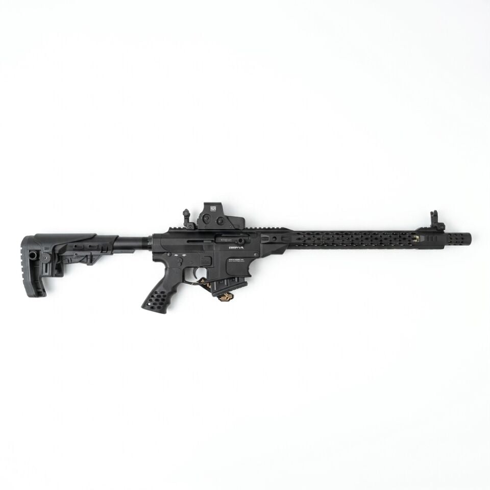 Derya MK-12 AS-101Z ULTRA Combo Set - yandan görünüm, ayarlanabilir dipçik