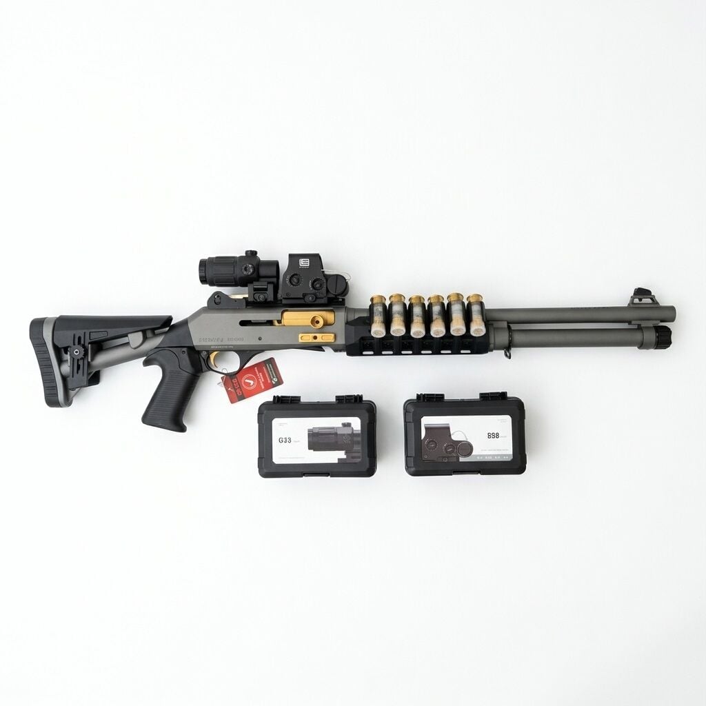Aksa Crossfire S4 Extreme Combo Set - av tüfeği, 558 red dot ve G33 büyüteç kutuları, 6'lı fişeklik (fişekler sete dahil değildir)