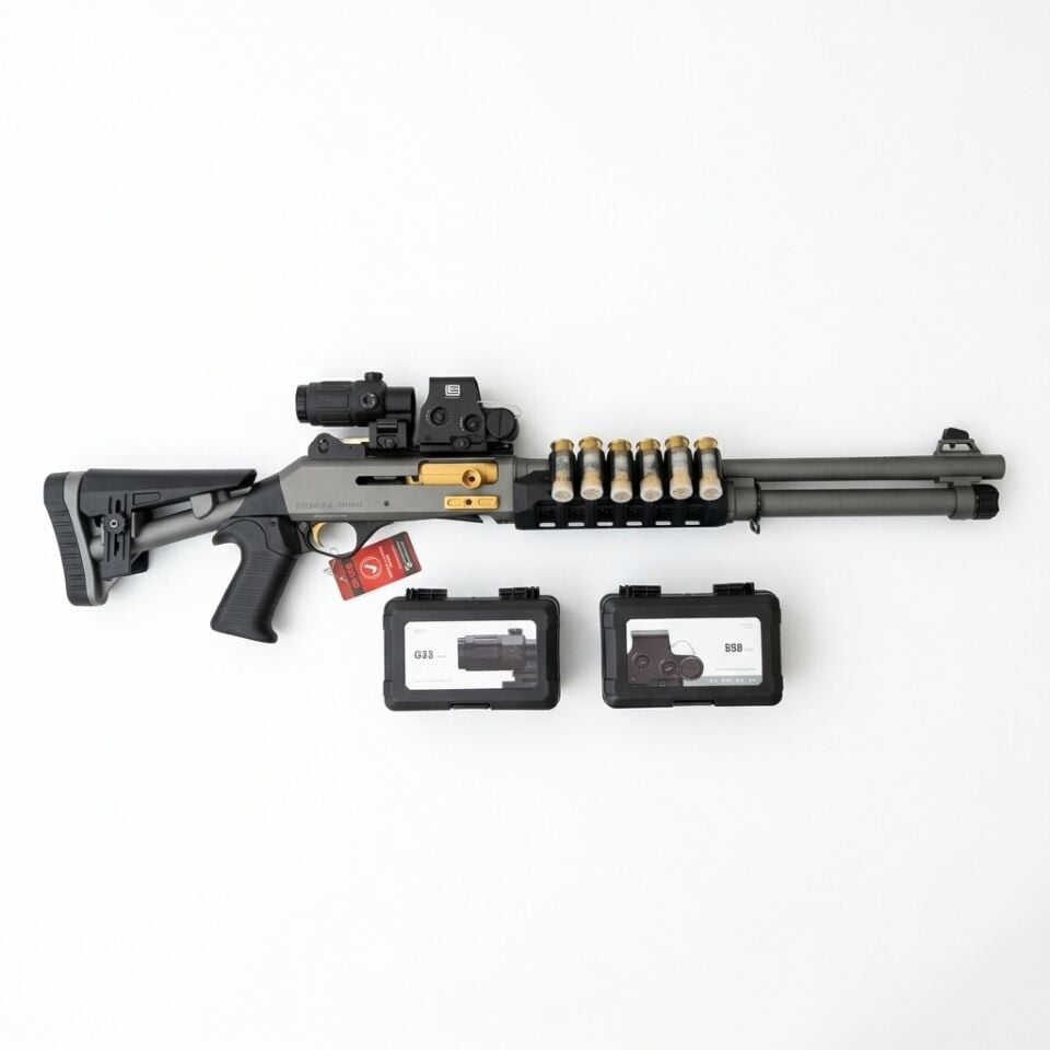 Aksa Crossfire S4 Extreme Combo Set - av tüfeği, 558 red dot ve G33 büyüteç kutuları, 6'lı fişeklik (fişekler sete dahil değildir)