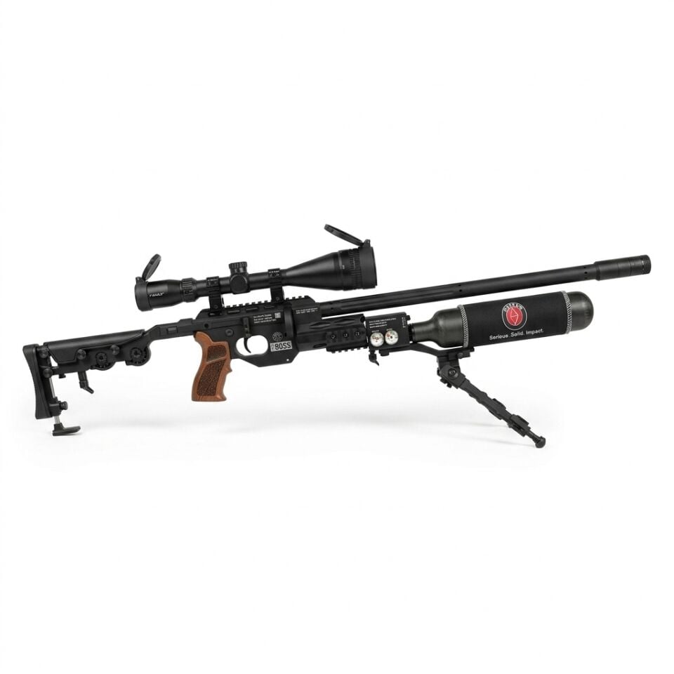 Hatsan TacBoss Combo Set - V9 çatal ayak üzerinde açılı görünüm