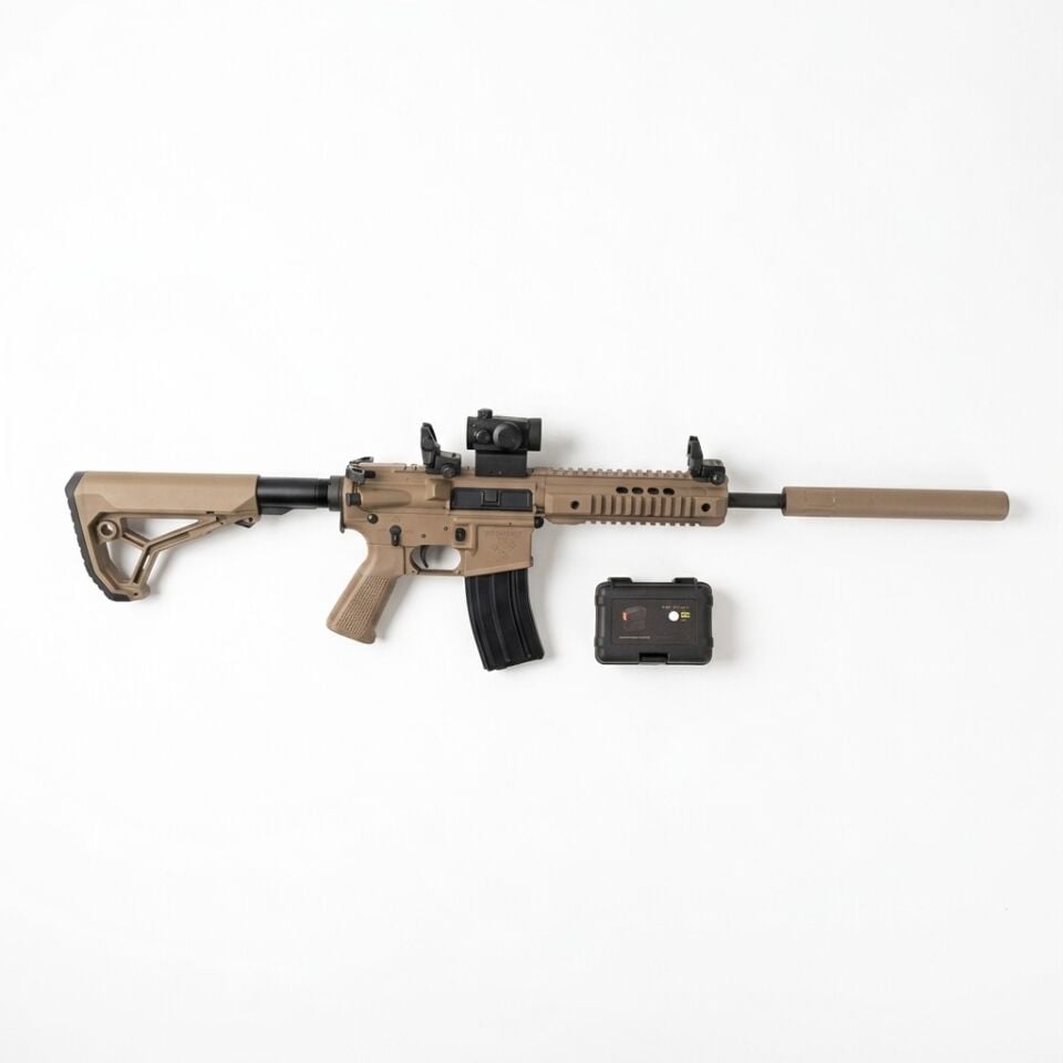 Husan Arms M71 Tan Combo Set - R5 red dot takılı yandan görünüm
