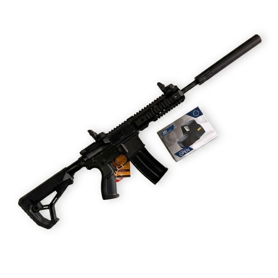 Husan Arms M71 Siyah Combo Set - açılı görünüm ve 551 red dot kutusu