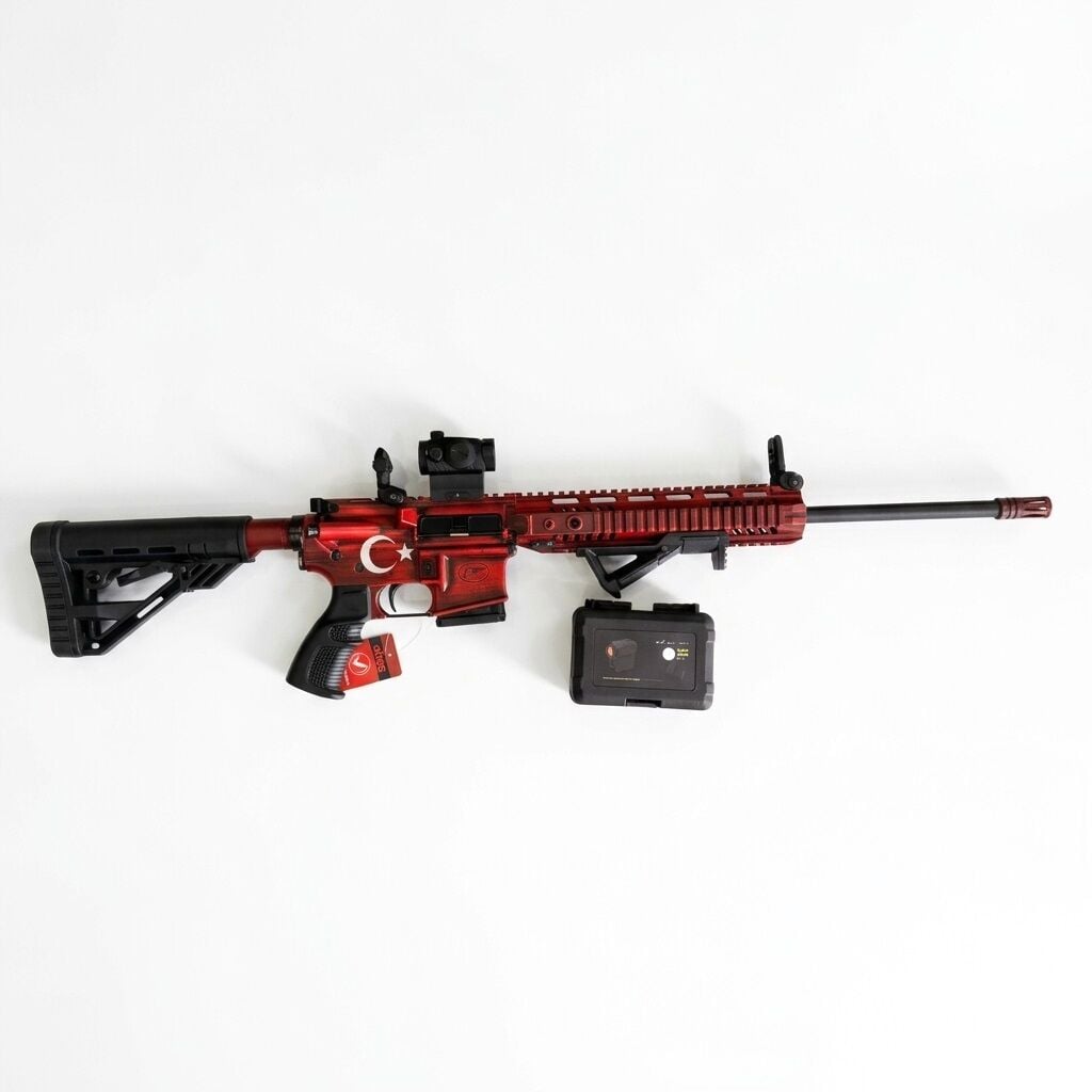 Aksa Crossfire T-14 Combo Set - ay yıldız desenli av tüfeği, R5 red dot takılı ve R5 kutusu