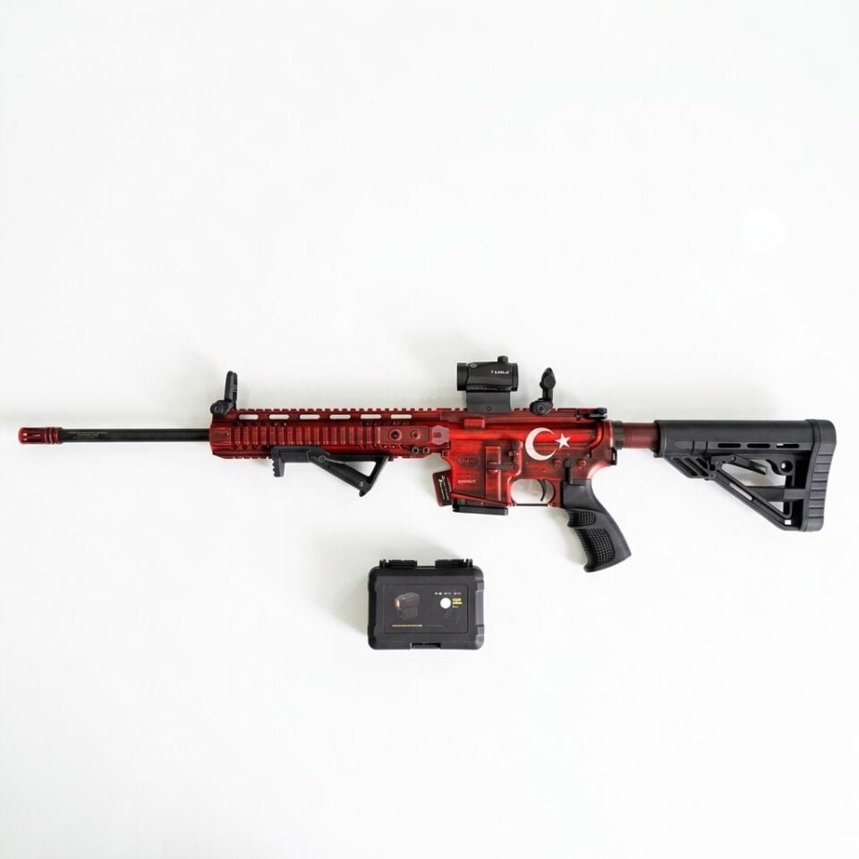 Aksa Crossfire T-14 Combo Set - diğer yandan görünüm, R5 red dot takılı ve R5 kutusu
