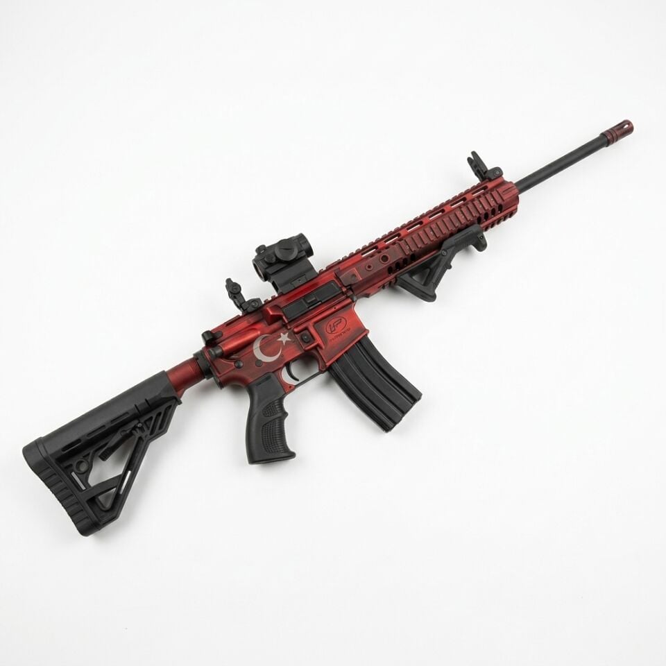 Aksa Crossfire T-14 Combo Set - R5 red dot takılı açılı görünüm