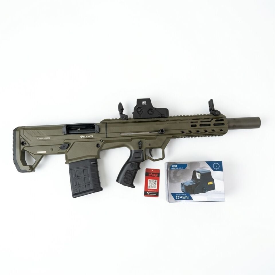 Aksa Crossfire Pullman Combo Set - 551 red dot takılı yandan görünüm ve 551 kutusu