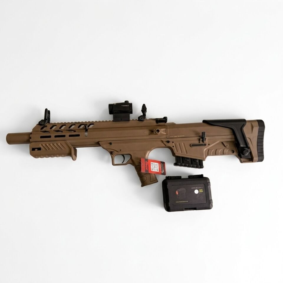 Aksa Crossfire T-12 Hybrid Combo Set - diğer yandan görünüm, R5 red dot takılı ve R5 kutusu