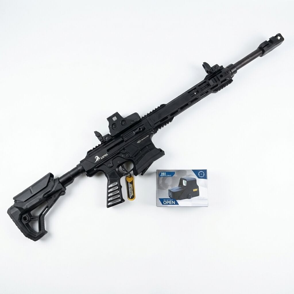 Capra Arms KA-12 Pro Combo Set - 551 red dot takılı açılı görünüm ve 551 kutusu