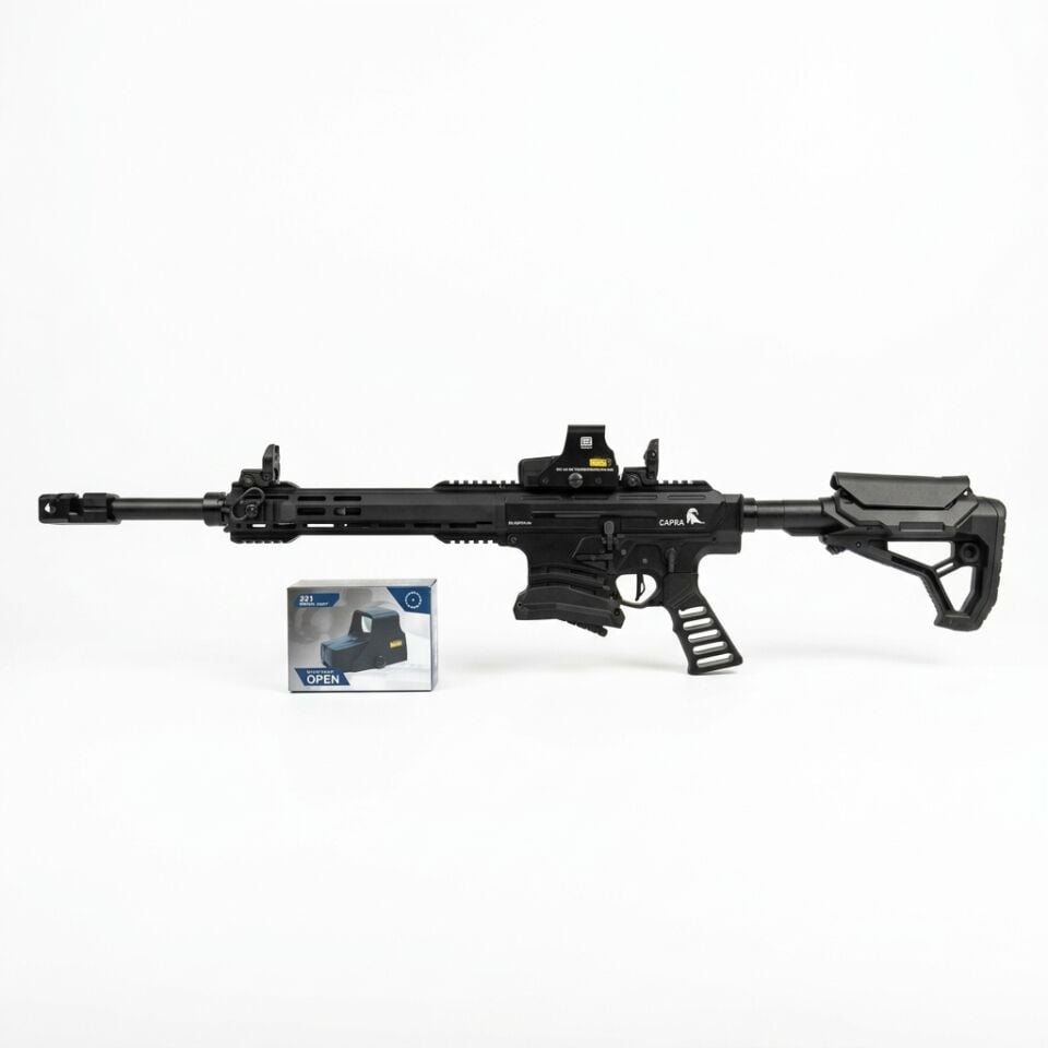 Capra Arms KA-12 Pro Combo Set - 551 red dot takılı yandan görünüm ve kutusu