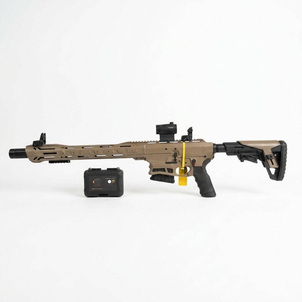 Typhoon F12 F.D.E. Combo Set - R5 red dot takılı yandan görünüm ve R5 kutusu