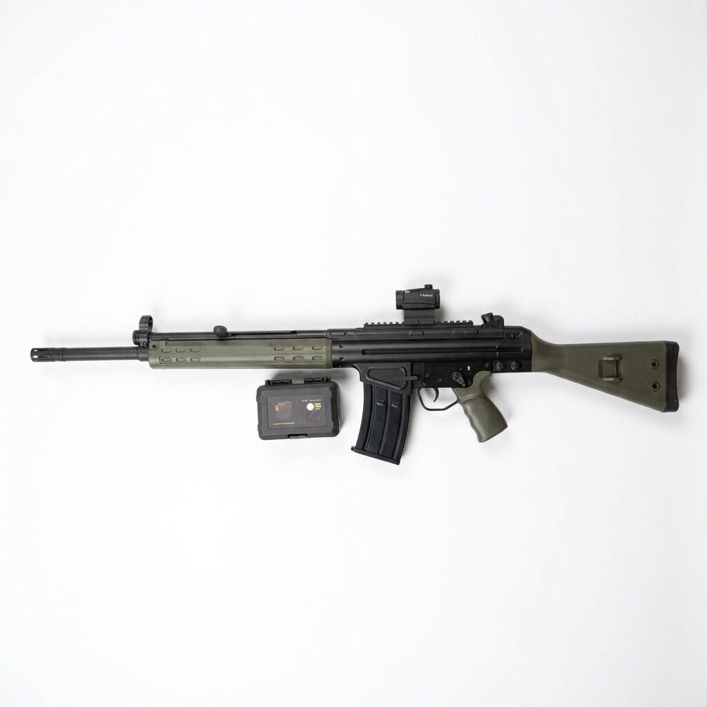 Hunt Group G12-S Combo Set - R5 red dot takılı yandan görünüm ve R5 kutusu