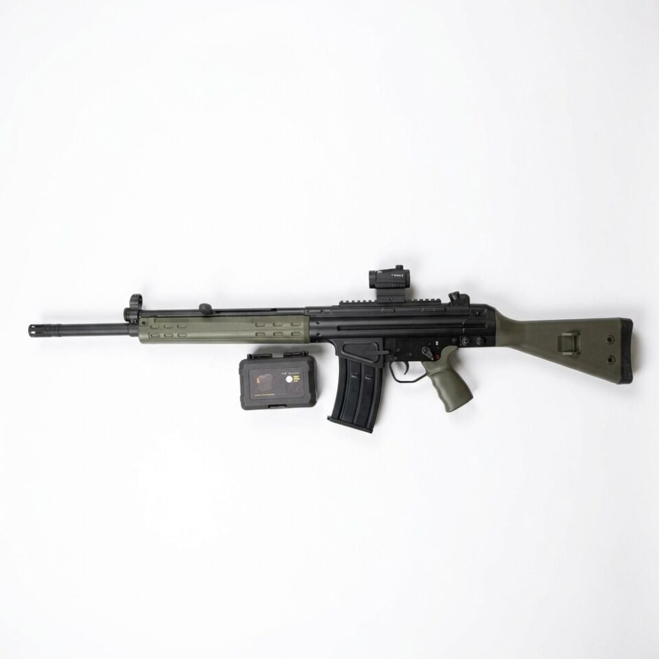 Hunt Group G12-S Combo Set - R5 red dot takılı yandan görünüm ve R5 kutusu