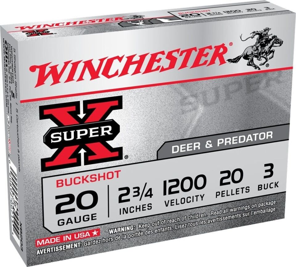WINCHESTER (USA) BUCKSHOT 20 PELLETS  20 CAL.
