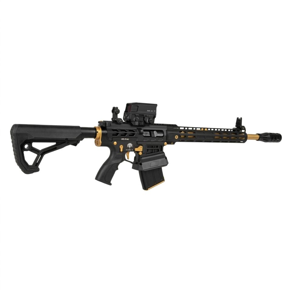Huğlu XR8 PRO Gold IPSC Combo Set - UH-1 red dot takılı yandan görünüm