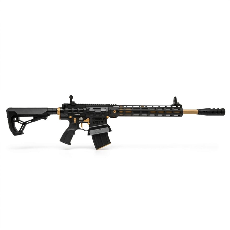 Huğlu XR8 PRO Gold IPSC Combo Set - yandan görünüm, red dot takılı değil