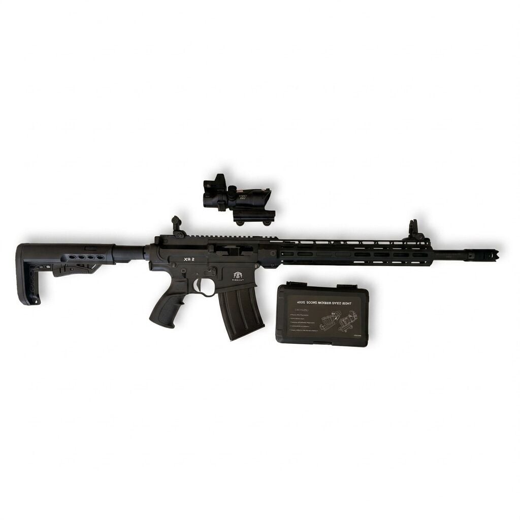 Huğlu XR8 Black Combo Set - av tüfeği ve kutusuyla T-Eagle ACOG 4x32 + RMR nişangah seti