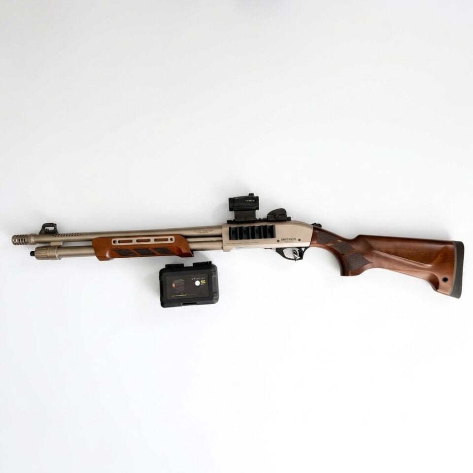 Derya CRYX12 Wood Marine Combo Set - diğer yandan görünüm, R5 red dot takılı ve R5 kutusu